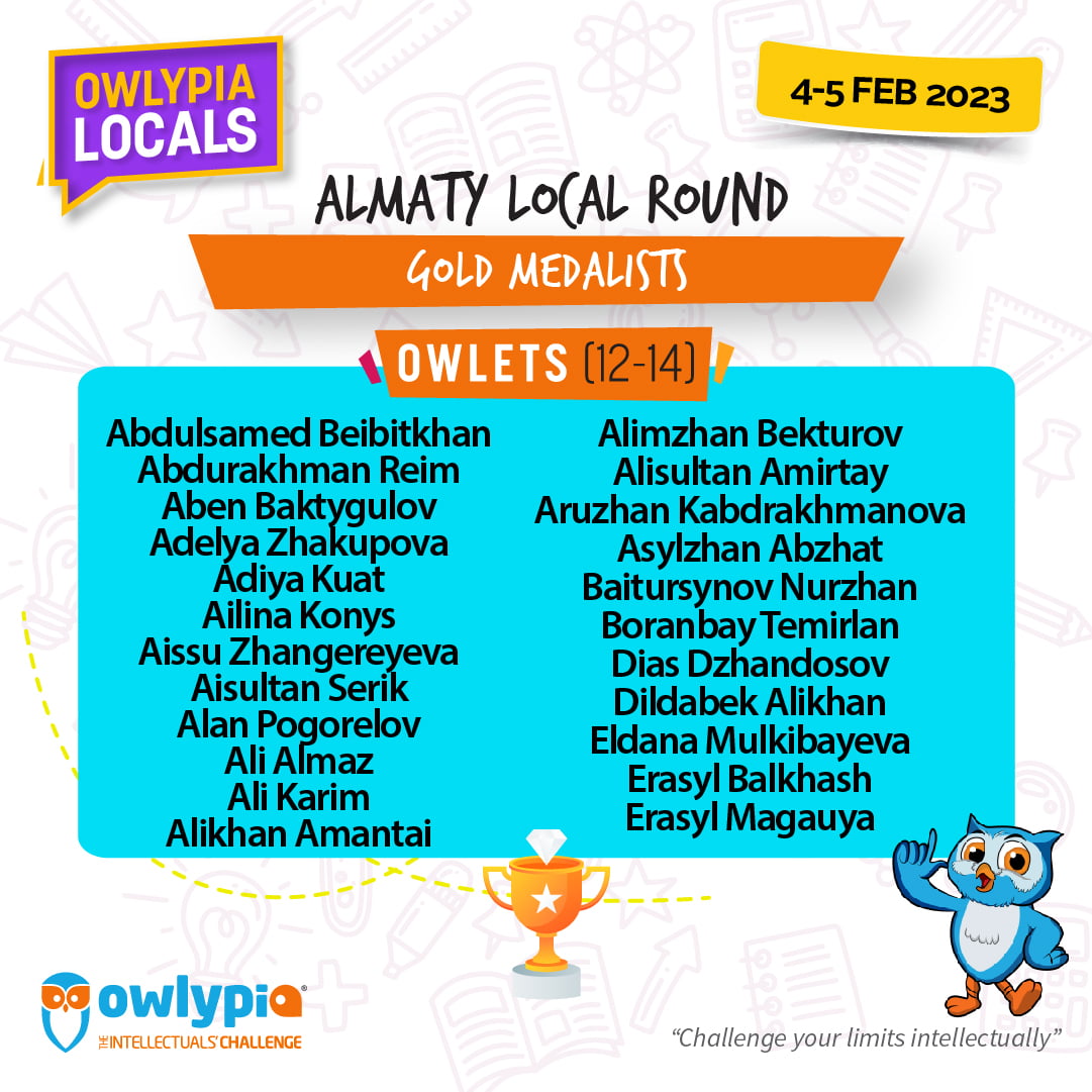 Local Results_Owlets_Gold Medalist 1